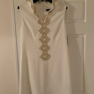 White and gold dress